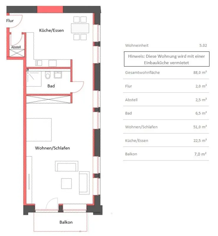 2 Zimmer Wohnung mit 88 m² in Emsdetten – Bild 5