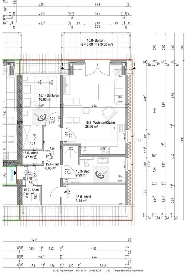 2 Zimmer Wohnung mit 68 m² in Braunschweig – Bild 8
