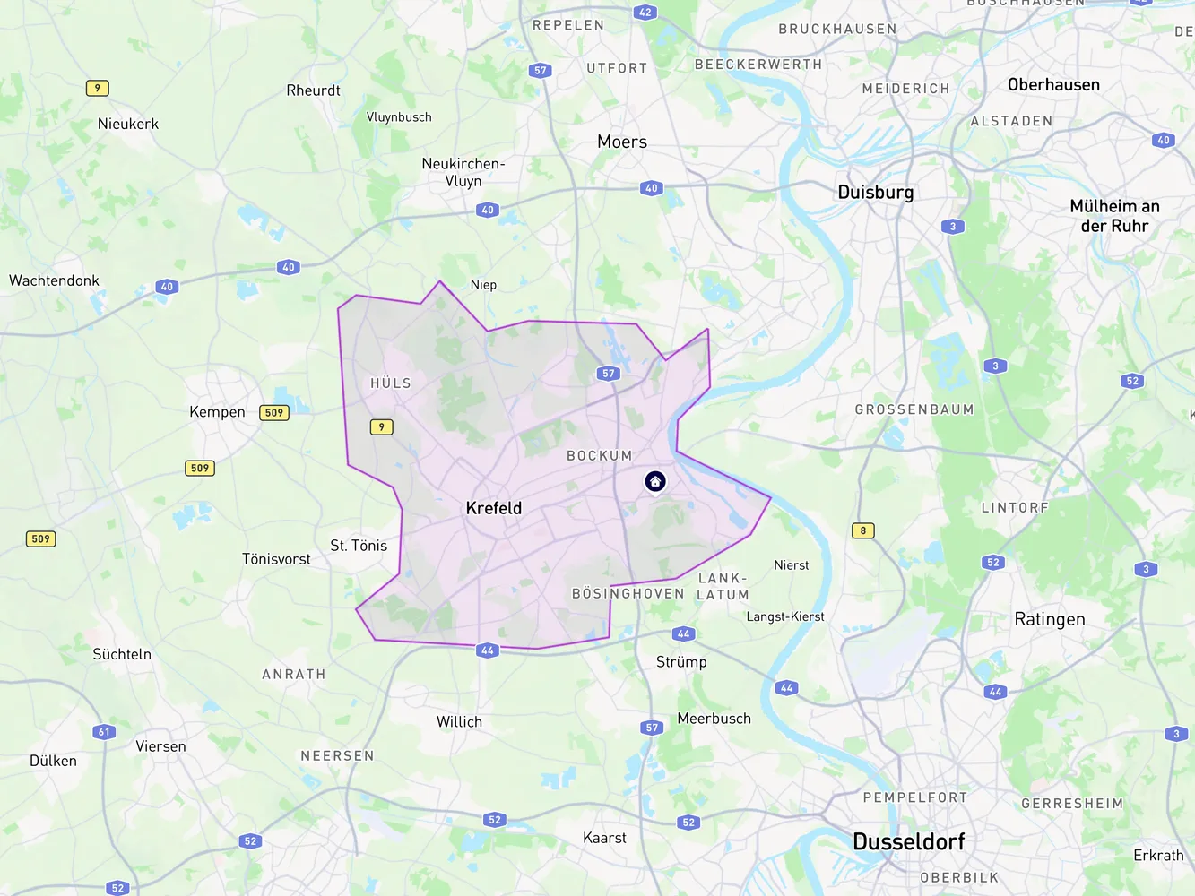 2 Zimmer Wohnung mit 51 m² in Krefeld – Bild 1