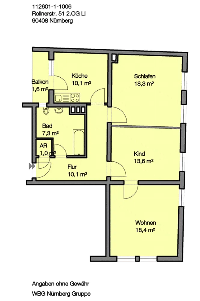 3 Zimmer Wohnung mit 78 m² in Nürnberg – Bild 8