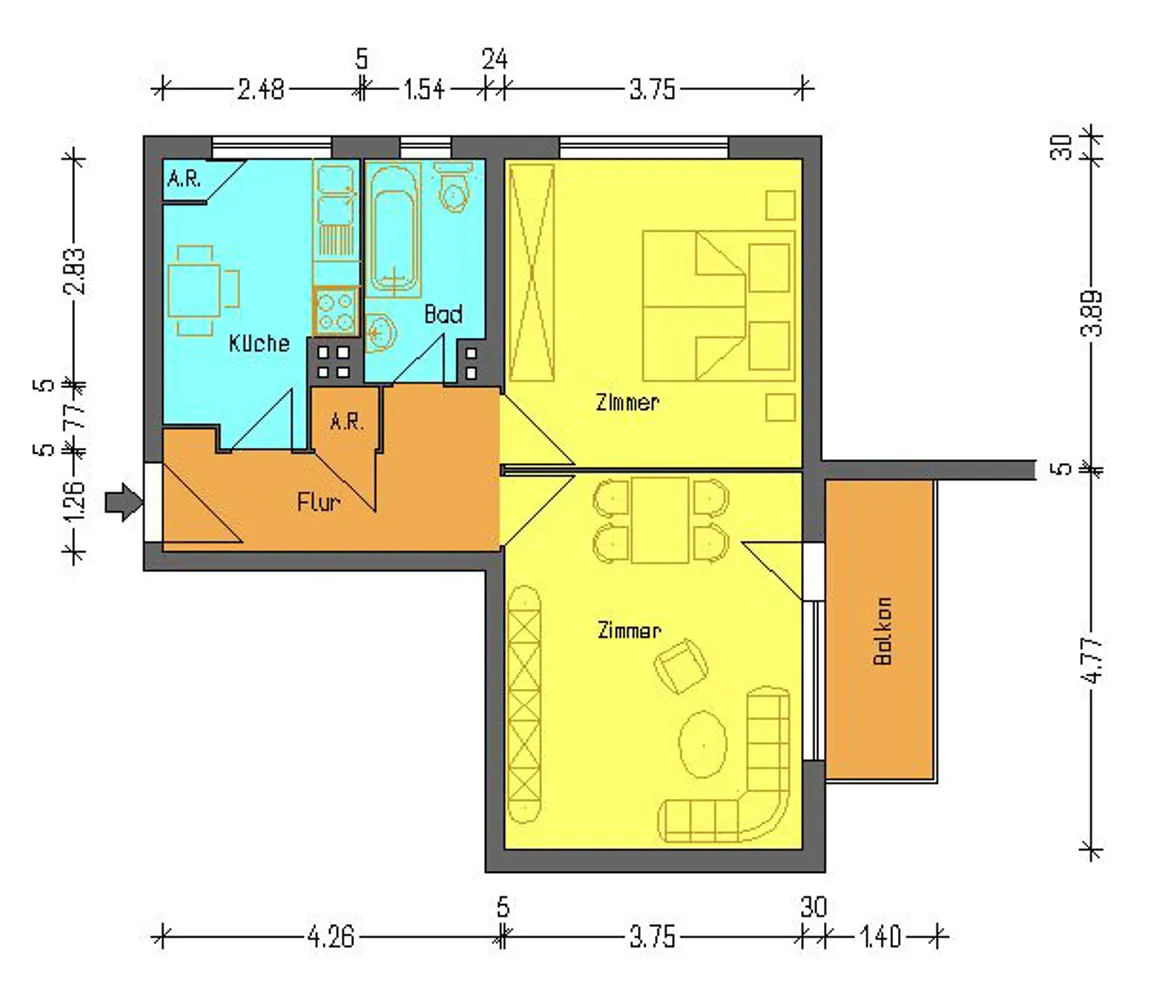 2 Zimmer Wohnung mit 52 m² in Berlin – Bild 2