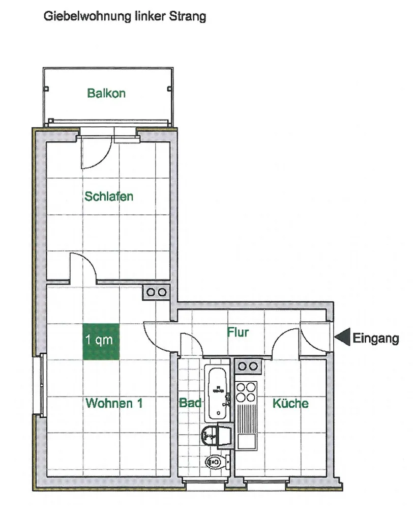 2 Zimmer Wohnung mit 51 m² in Dresden – Bild 2