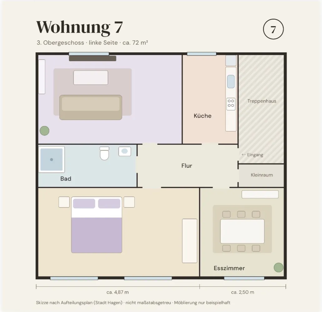 4 Zimmer Wohnung mit 72 m² in Hagen – Bild 2