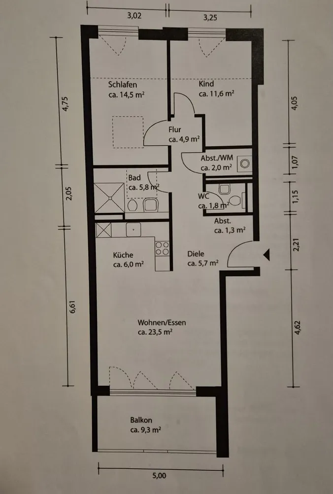 3 Zimmer Wohnung mit 80 m² in Norderstedt – Bild 1