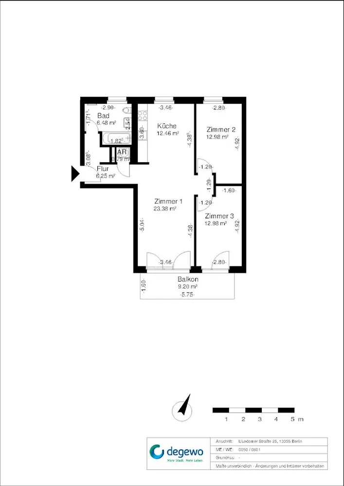 3 Zimmer Wohnung mit 80 m² in Berlin – Bild 4