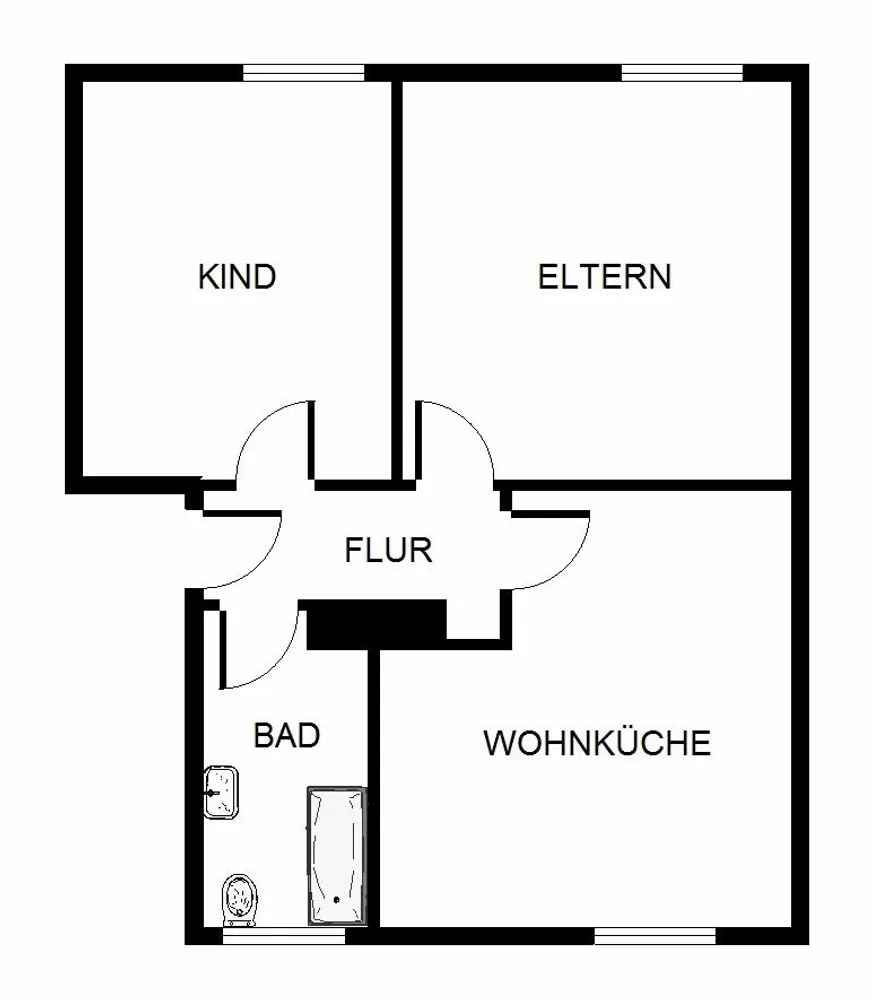 2 Zimmer Wohnung mit 57 m² in Ludwigshafen am Rhein – Bild 2