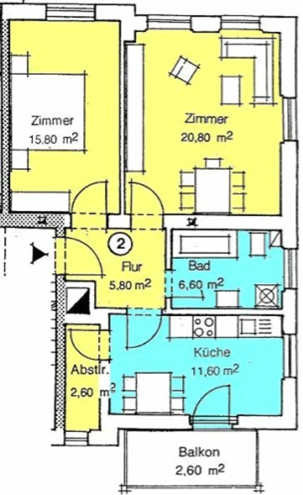 2 Zimmer Wohnung mit 66 m² in Dresden – Bild 3