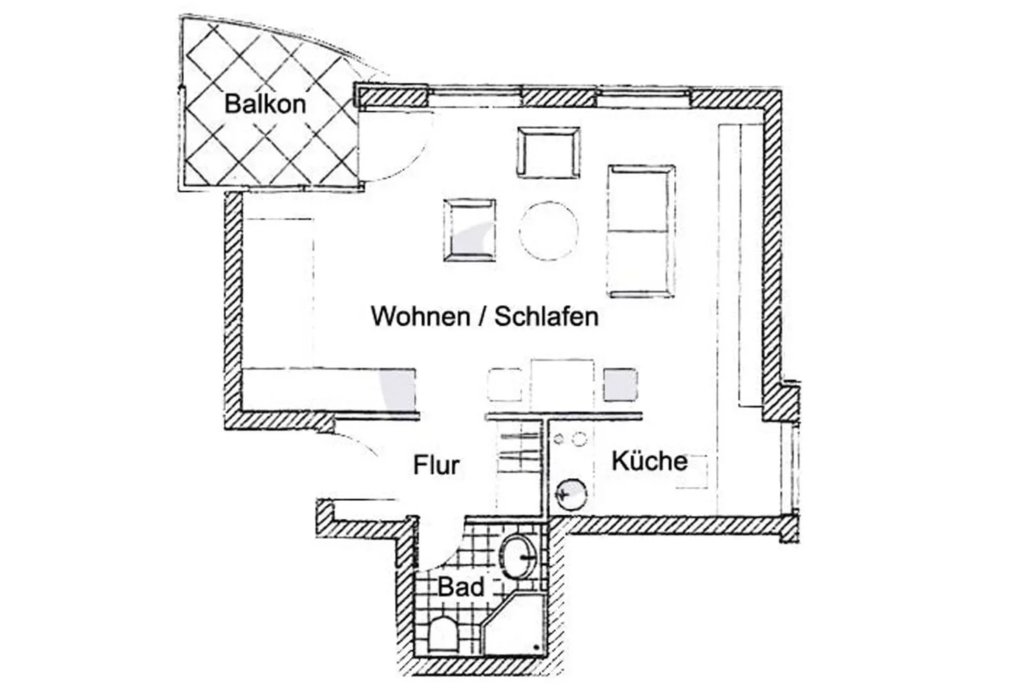 1 room apartment with 39 m² in Dresden – Photo 9