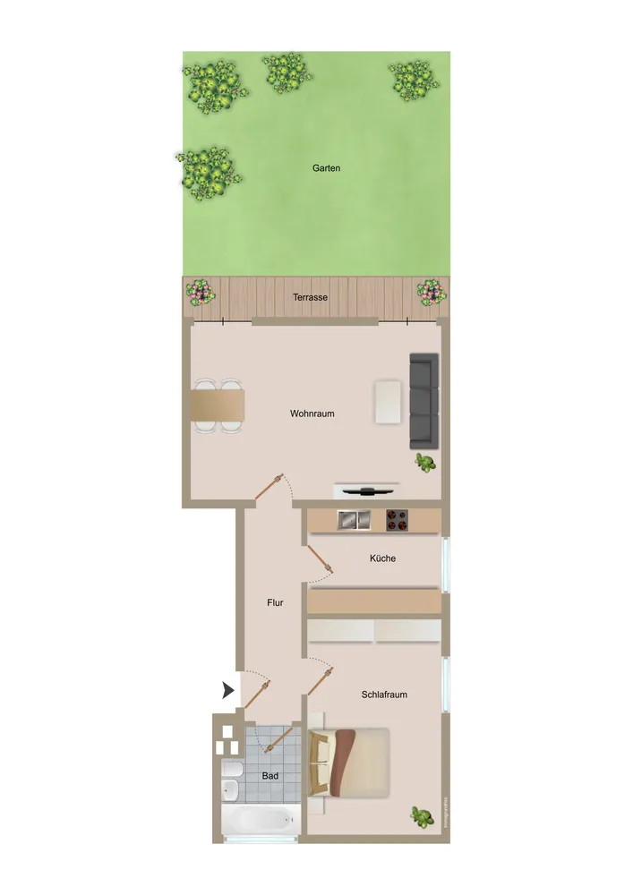 2 room apartment with 55 m² in Munich – Photo 7