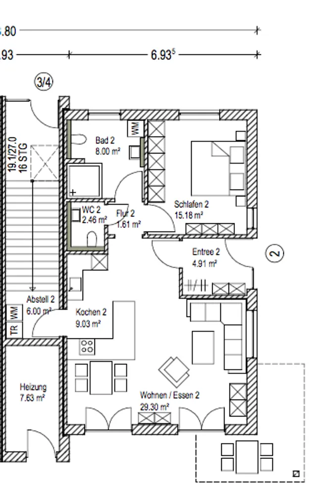 2 room apartment with 77 m² in Minden – Photo 3