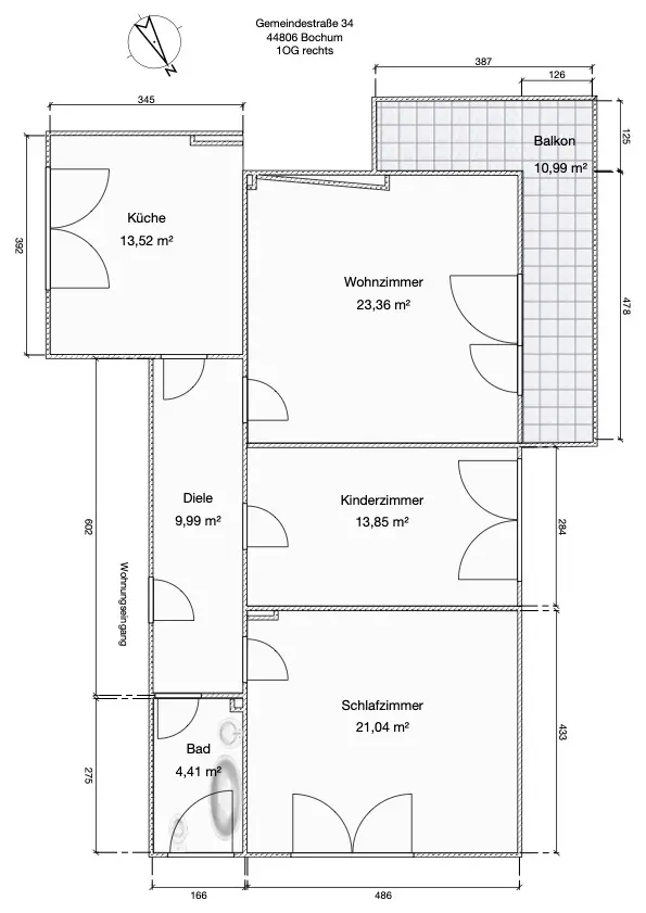 4 Zimmer Wohnung mit 92 m² in Bochum – Bild 10