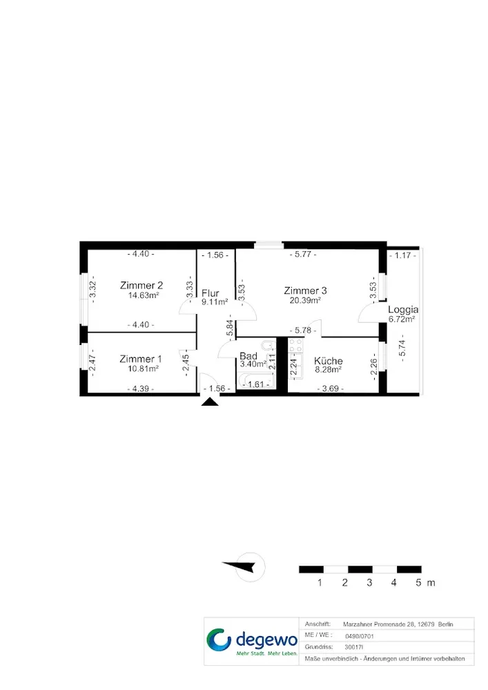3 room apartment with 69 m² in Berlin – Photo 3