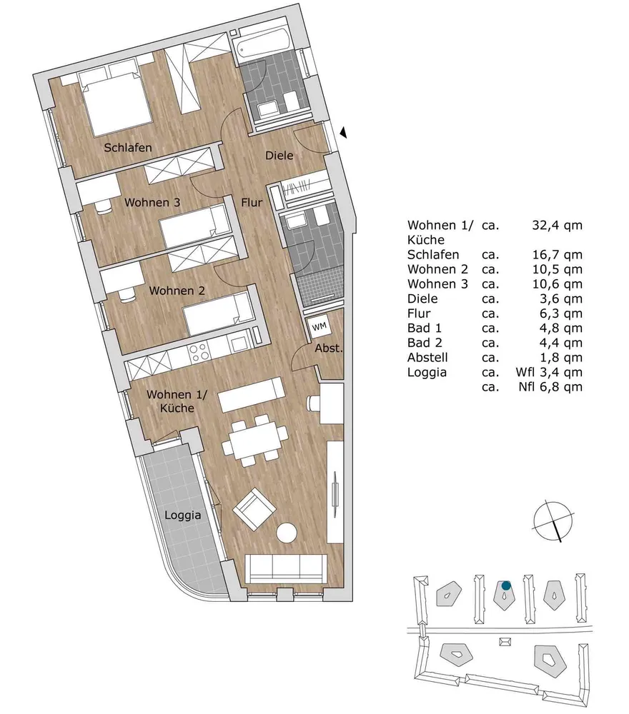 4 Zimmer Wohnung mit 95 m² in Dresden – Bild 2