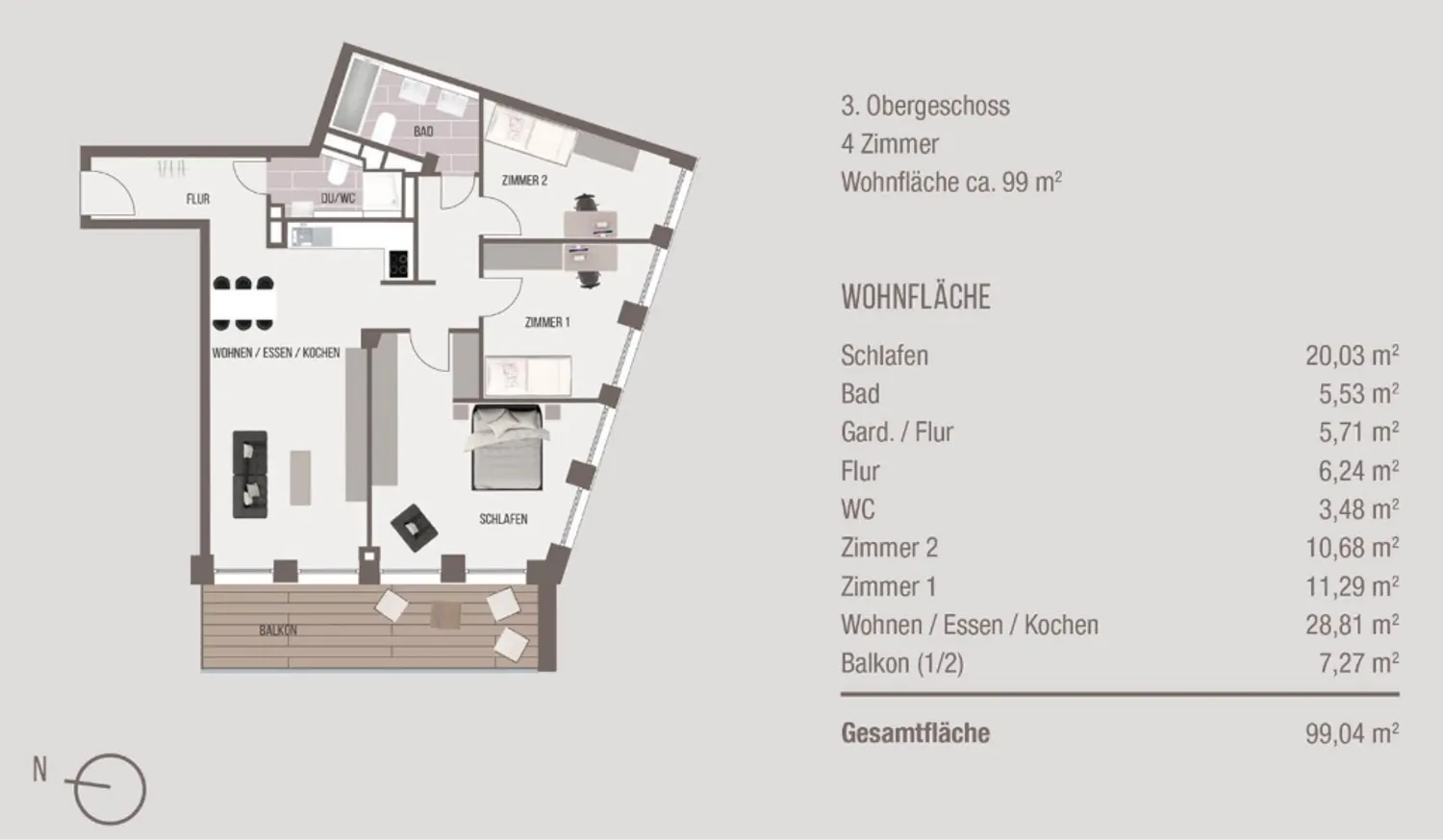 4 Zimmer Wohnung mit 99 m² in Ludwigsburg – Bild 6