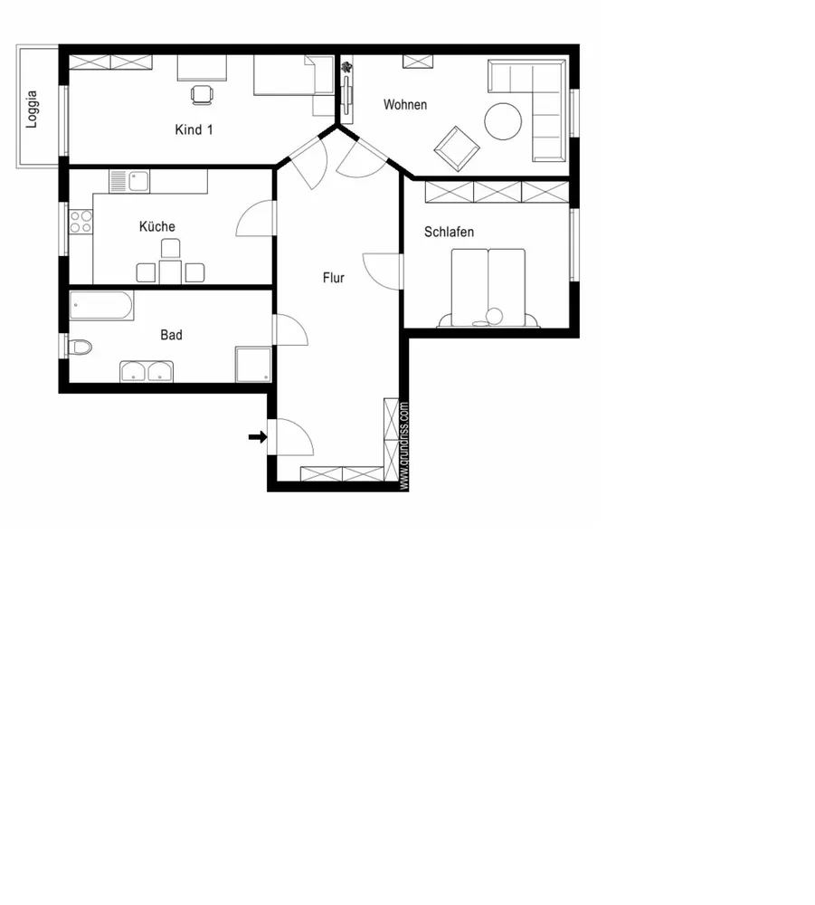 3 Zimmer Wohnung mit 74 m² in Leipzig – Bild 4