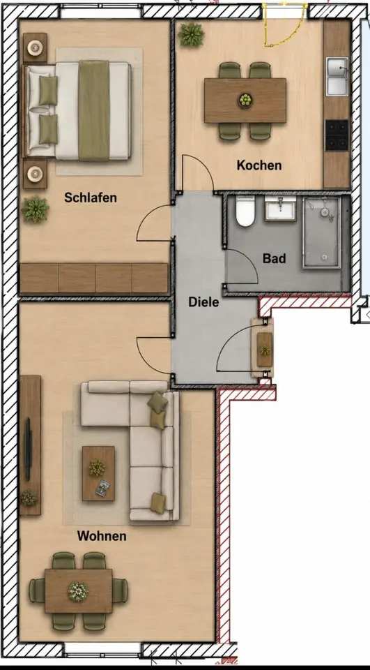 2 Zimmer Wohnung mit 47 m² in Eilenburg – Bild 5