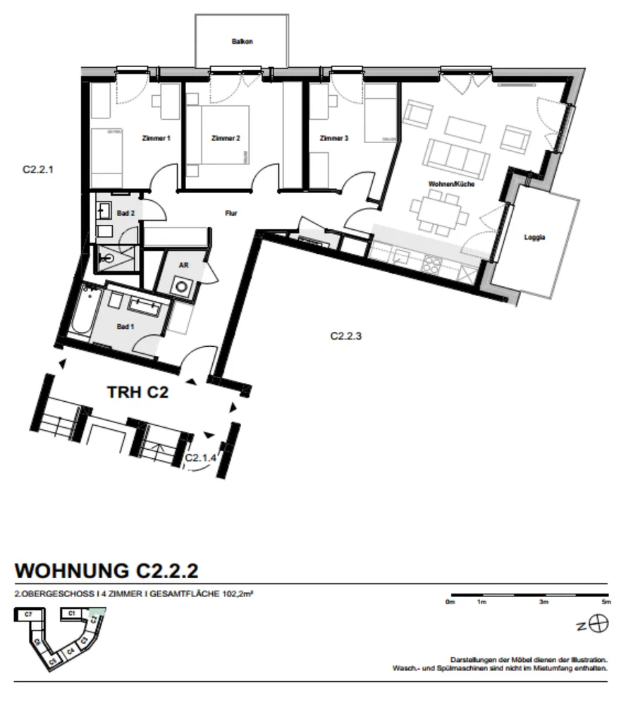 4 room apartment with 101 m² in Hamburg – Photo 5