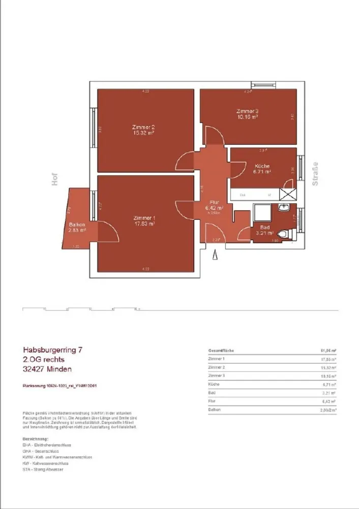3 Zimmer Wohnung mit 60 m² in Minden – Bild 7