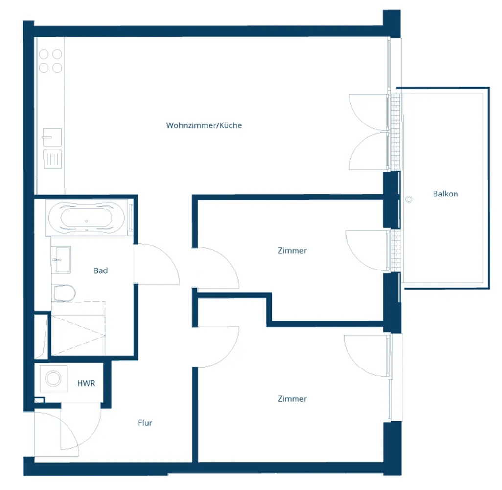 3 Zimmer Wohnung mit 74 m² in Berlin – Bild 3