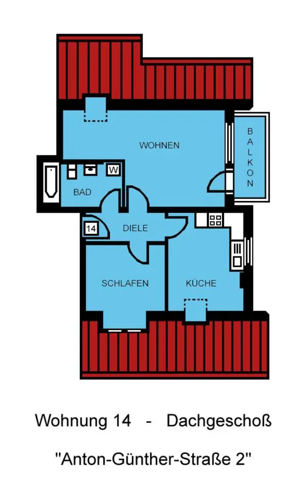 2 Zimmer Wohnung mit 63 m² in Chemnitz – Bild 4
