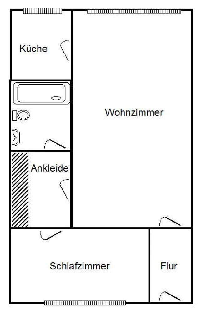 3 Zimmer Wohnung mit 58 m² in Duisburg – Bild 3