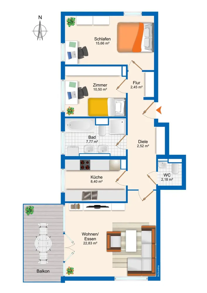 3 Zimmer Wohnung mit 82 m² in Kempten (Allgäu) – Bild 3
