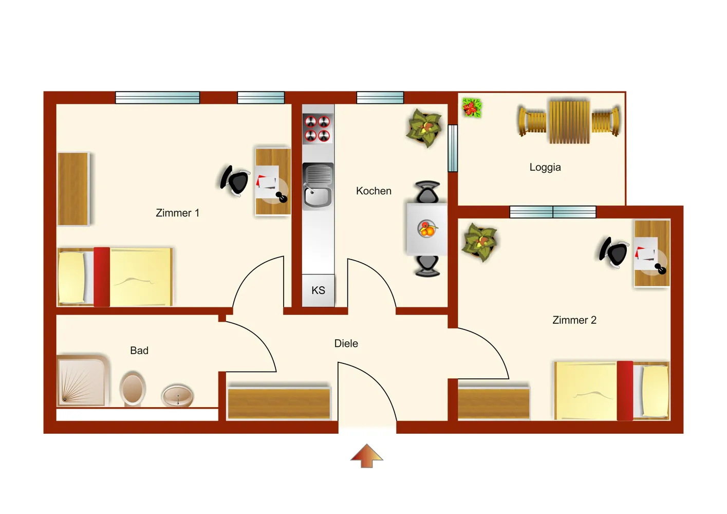 2 Zimmer Wohnung mit 48 m² in Karlsruhe – Bild 10