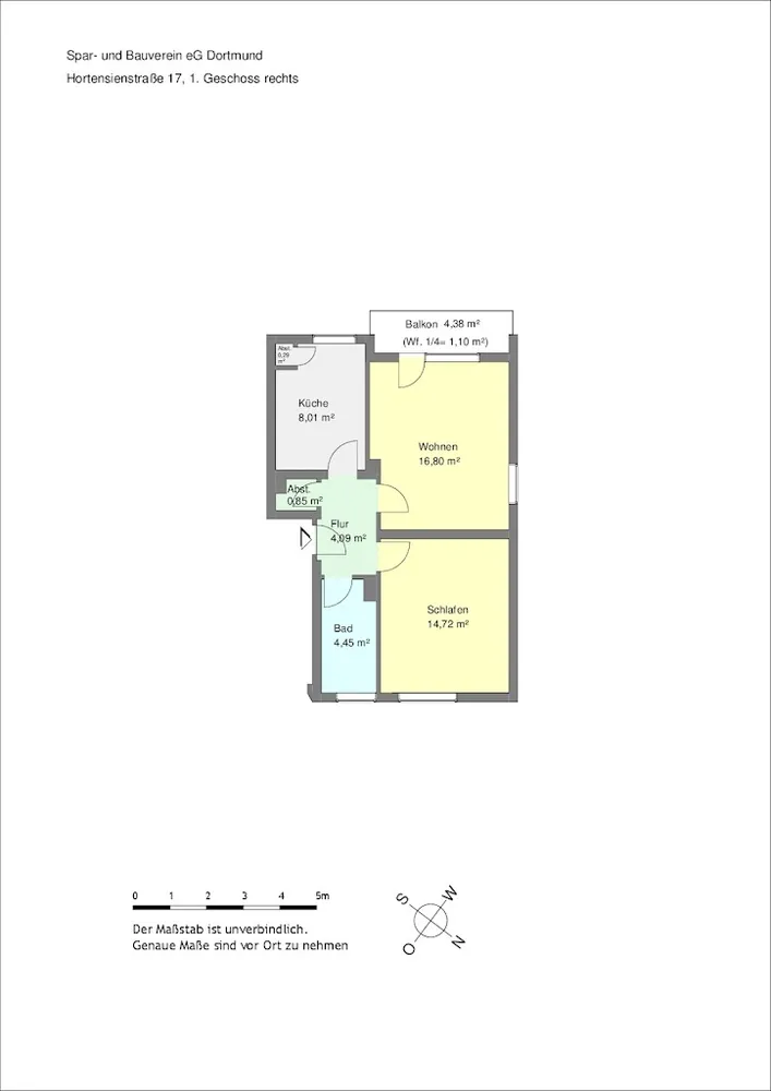 2 room apartment with 49 m² in Dortmund – Photo 4