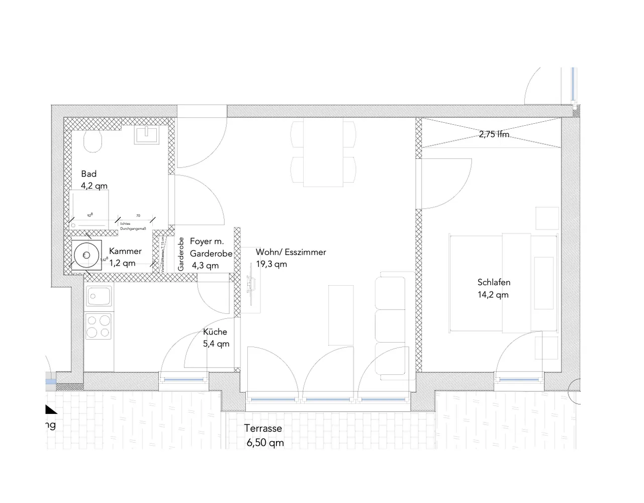 2 Zimmer Wohnung mit 48 m² in Frankfurt am Main – Bild 7