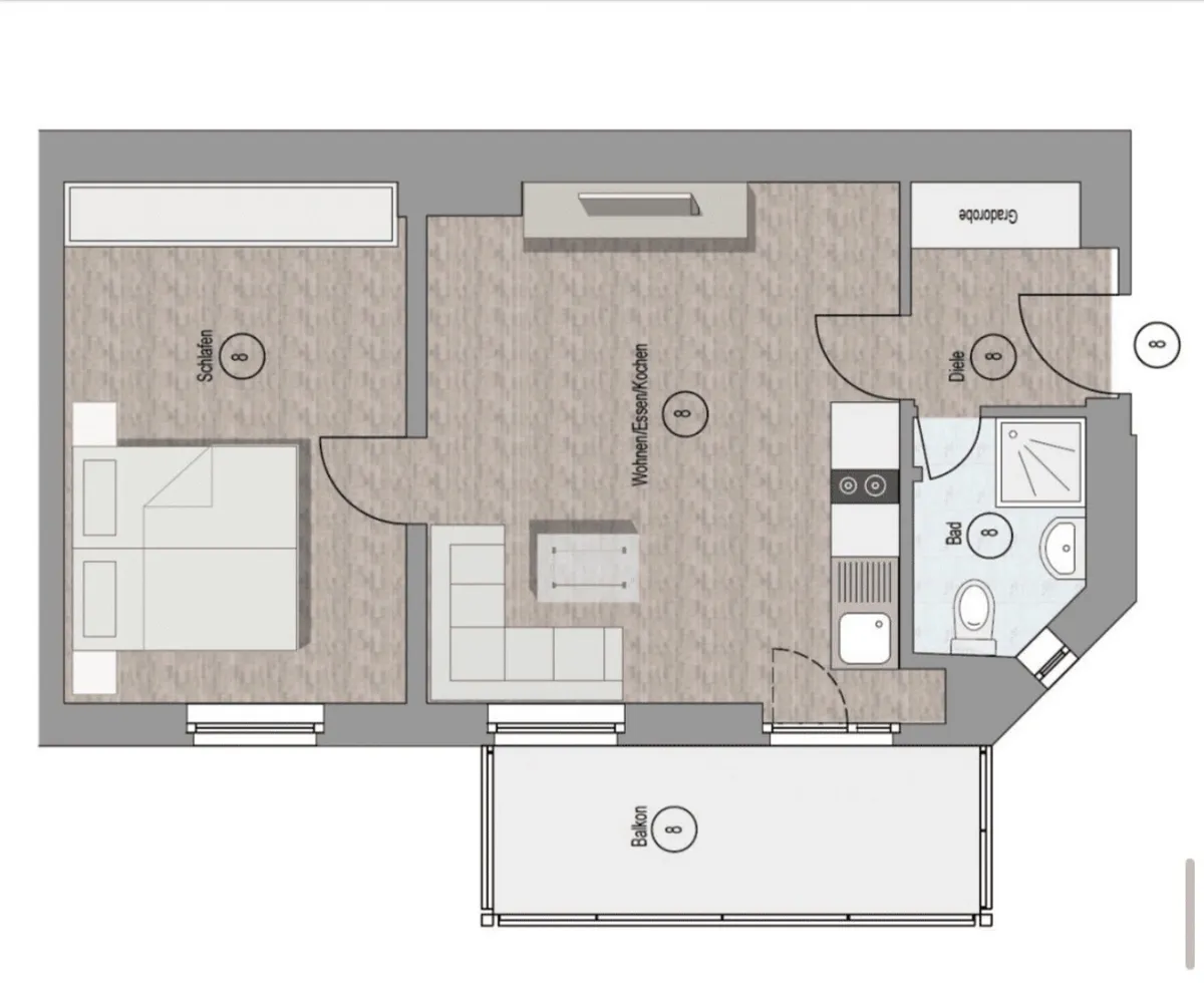 2 Zimmer Wohnung mit 60 m² in Düsseldorf – Bild 8