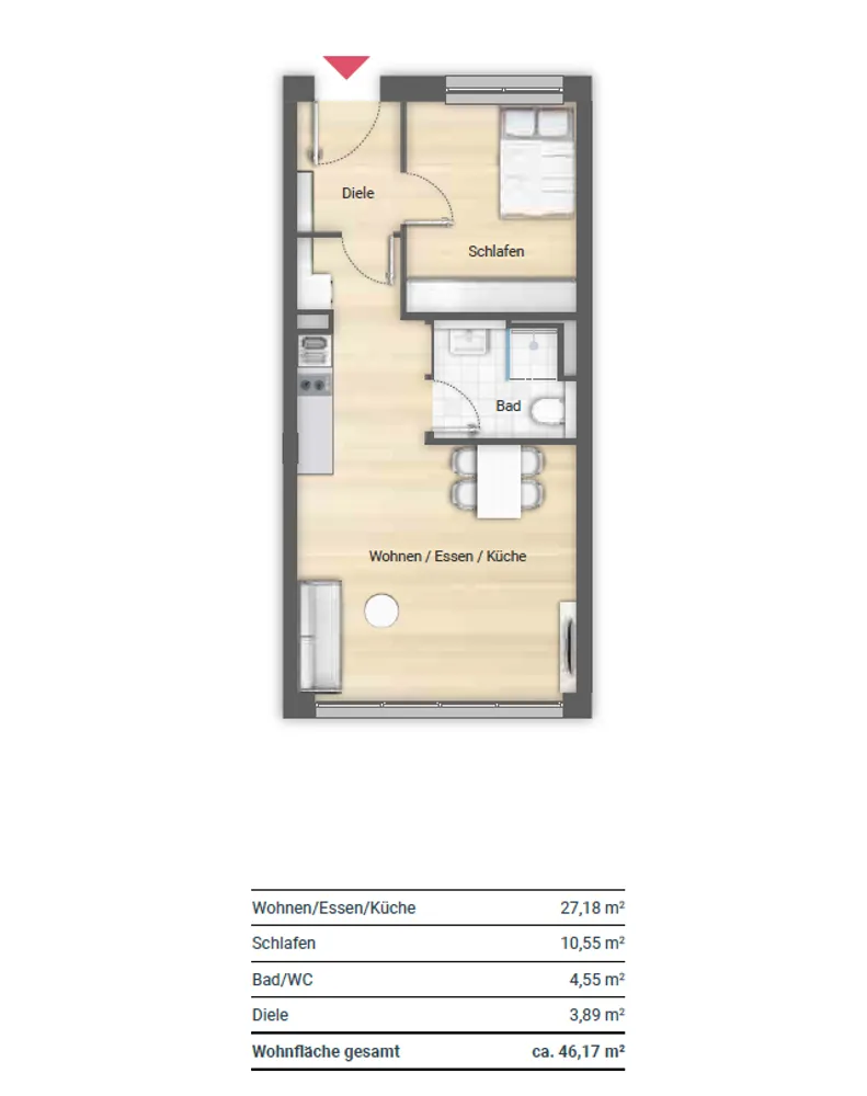 2 Zimmer Wohnung mit 46 m² in Nürnberg – Bild 10