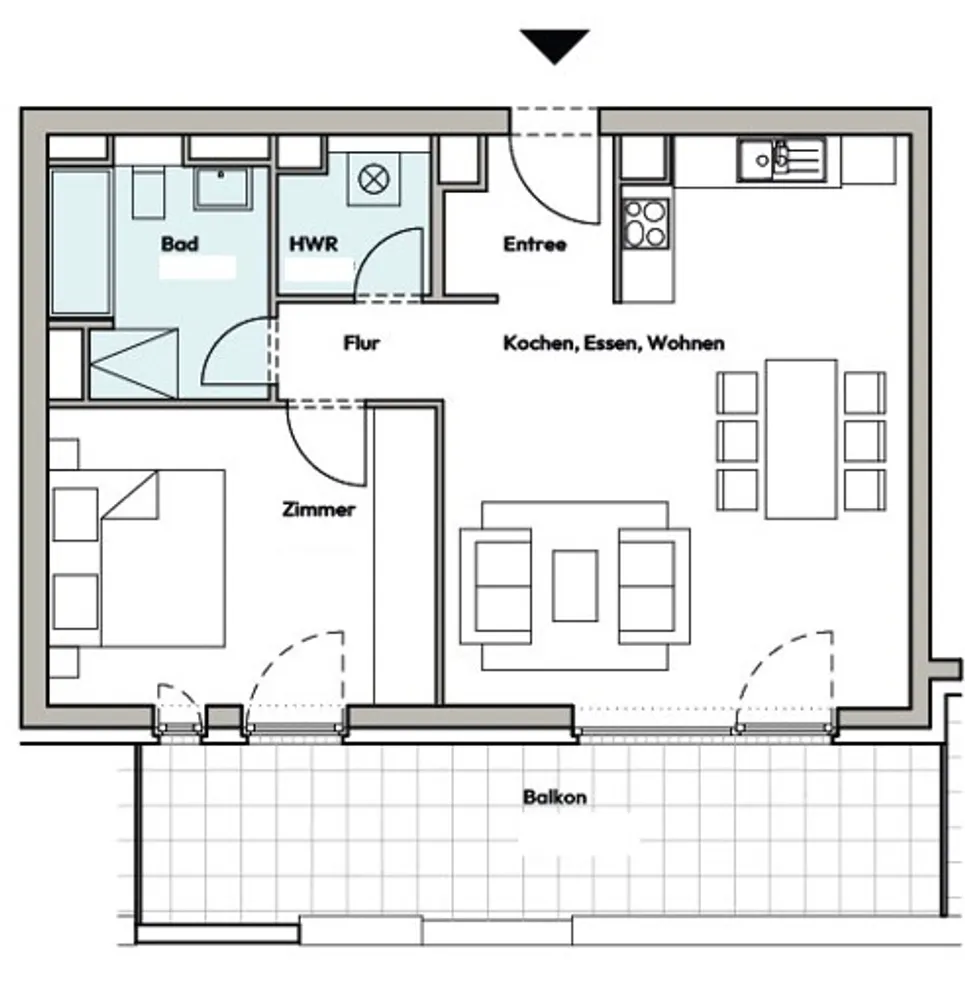 2 room apartment with 70 m² in Frankfurt am Main – Photo 8