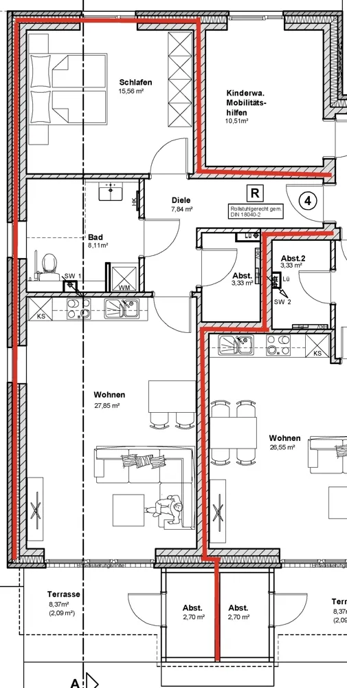 2 Zimmer Wohnung mit 65 m² in Lüneburg – Bild 1