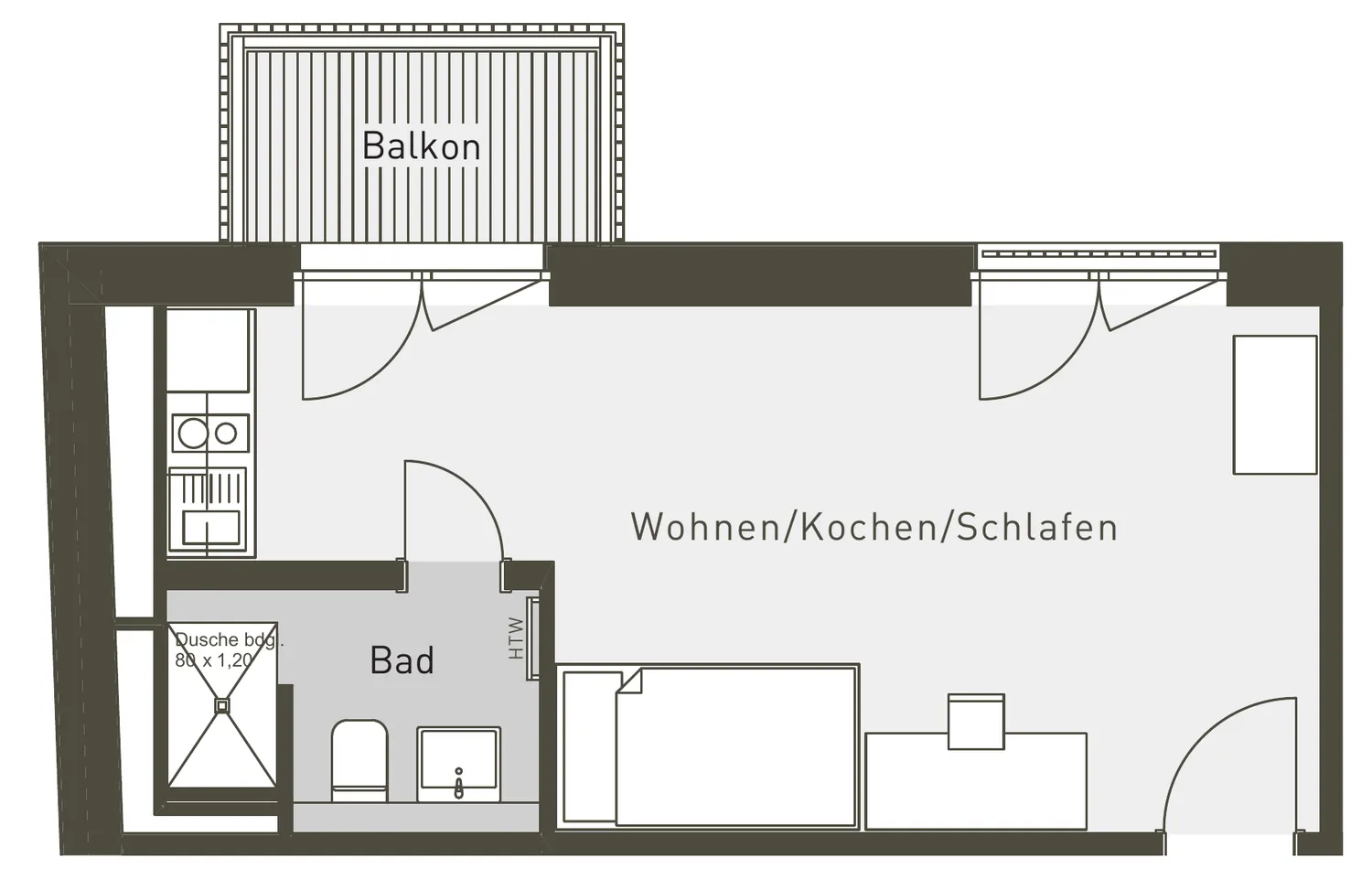 1 room apartment with 34 m² in Berlin – Photo 7