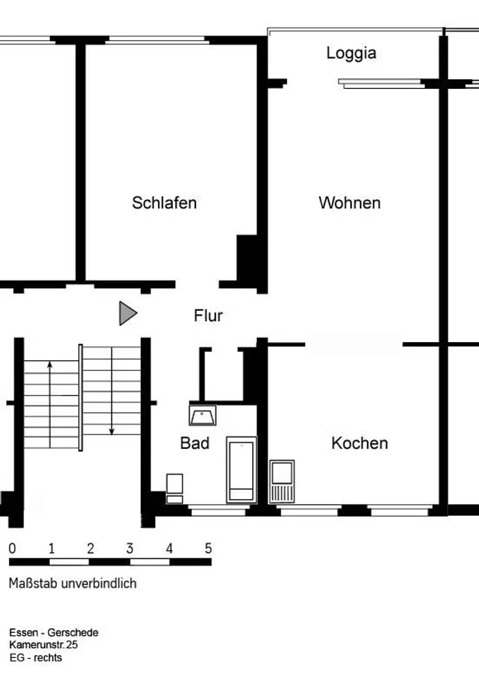 2 Zimmer Wohnung mit 55 m² in Essen – Bild 2