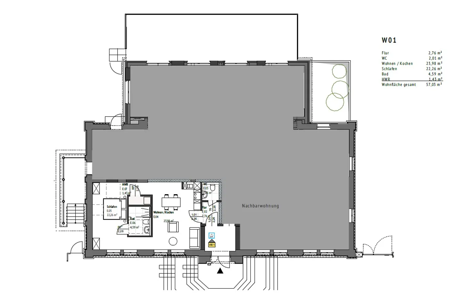 2 Zimmer Wohnung mit 57 m² in Mülheim an der Ruhr – Bild 1