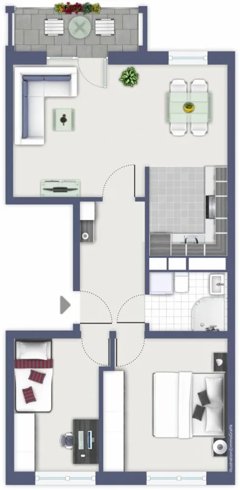 3 Zimmer Wohnung mit 58 m² in Chemnitz – Bild 5
