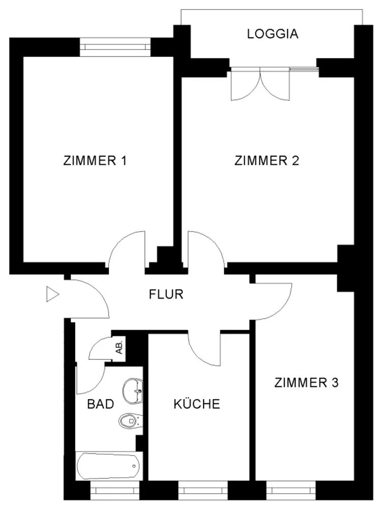 3 Zimmer Wohnung mit 66 m² in Nürnberg – Bild 2