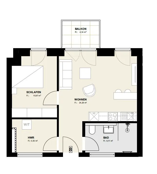 2 Zimmer Wohnung mit 49 m² in Bramsche – Bild 5