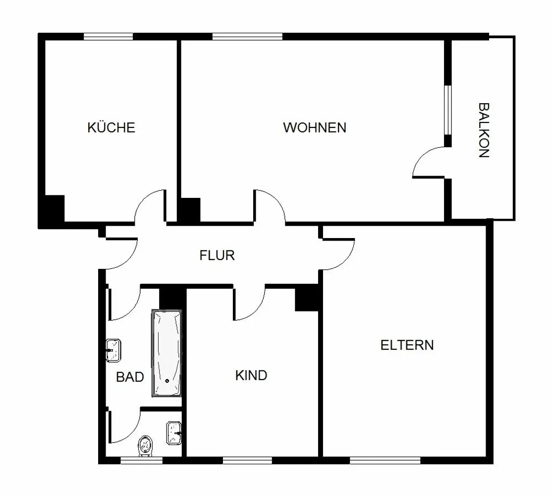 3 Zimmer Wohnung mit 73 m² in Mannheim – Bild 3