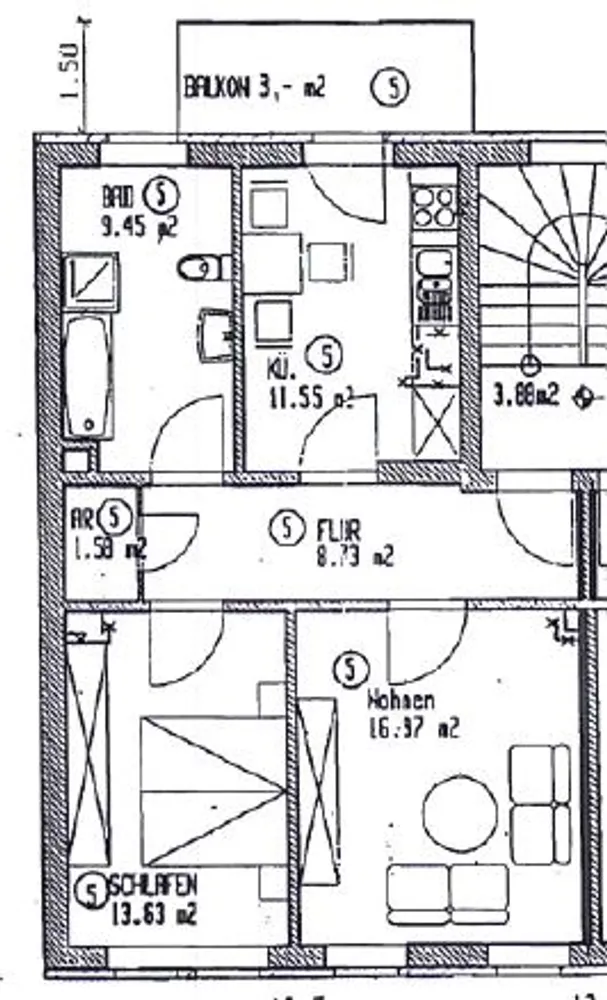 2 room apartment with 65 m² in Leipzig – Photo 2