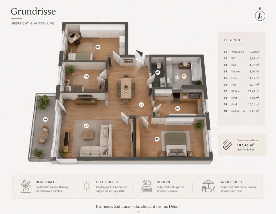 4 Zimmer Wohnung mit 130 m² in Radolfzell am Bodensee – Bild 4