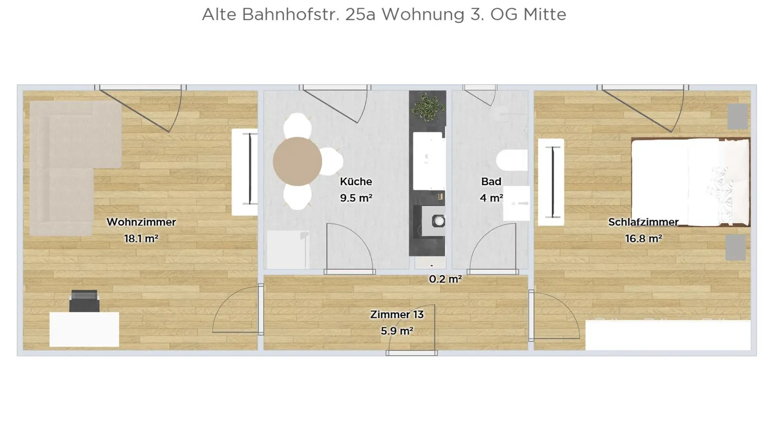 3 Zimmer Wohnung mit 54 m² in Bochum – Bild 3
