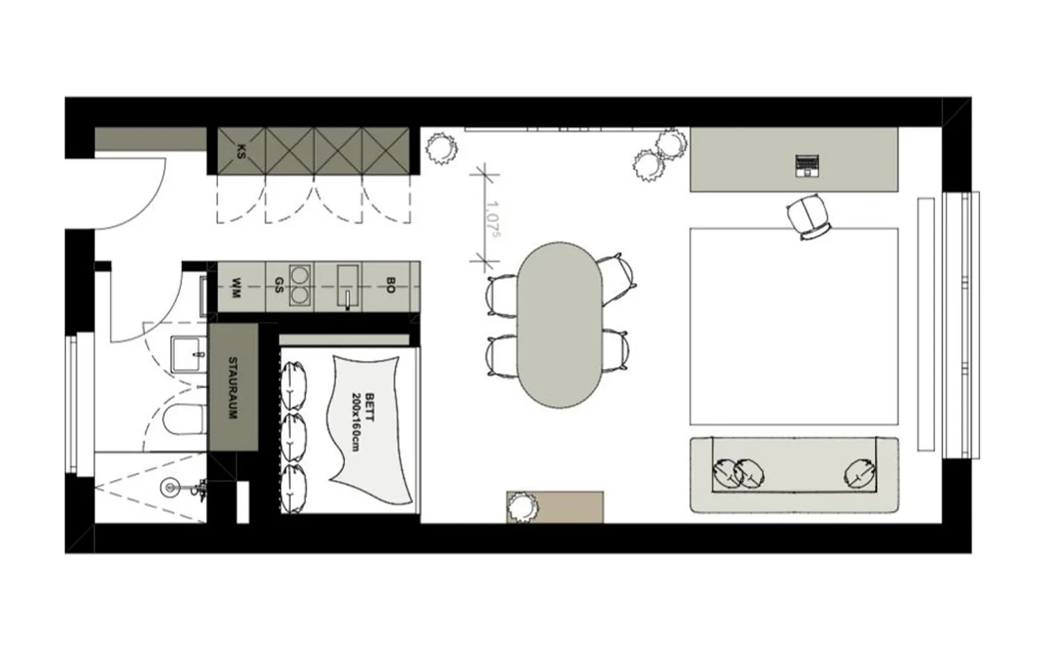 2 room apartment with 51 m² in Berlin – Photo 2