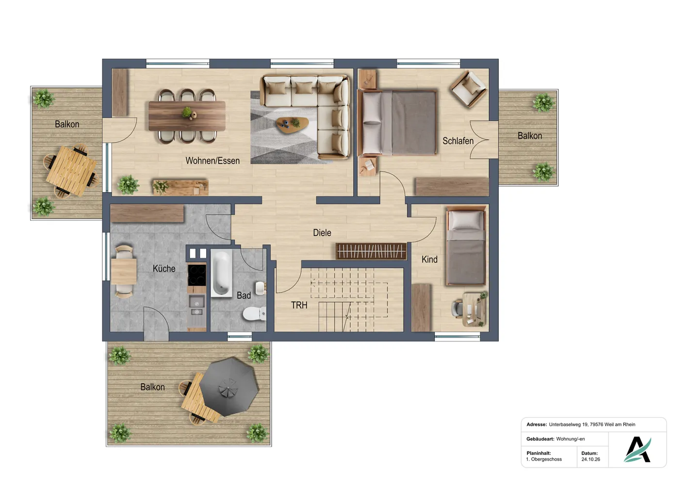 3 room apartment with 100 m² in Weil am Rhein – Photo 6