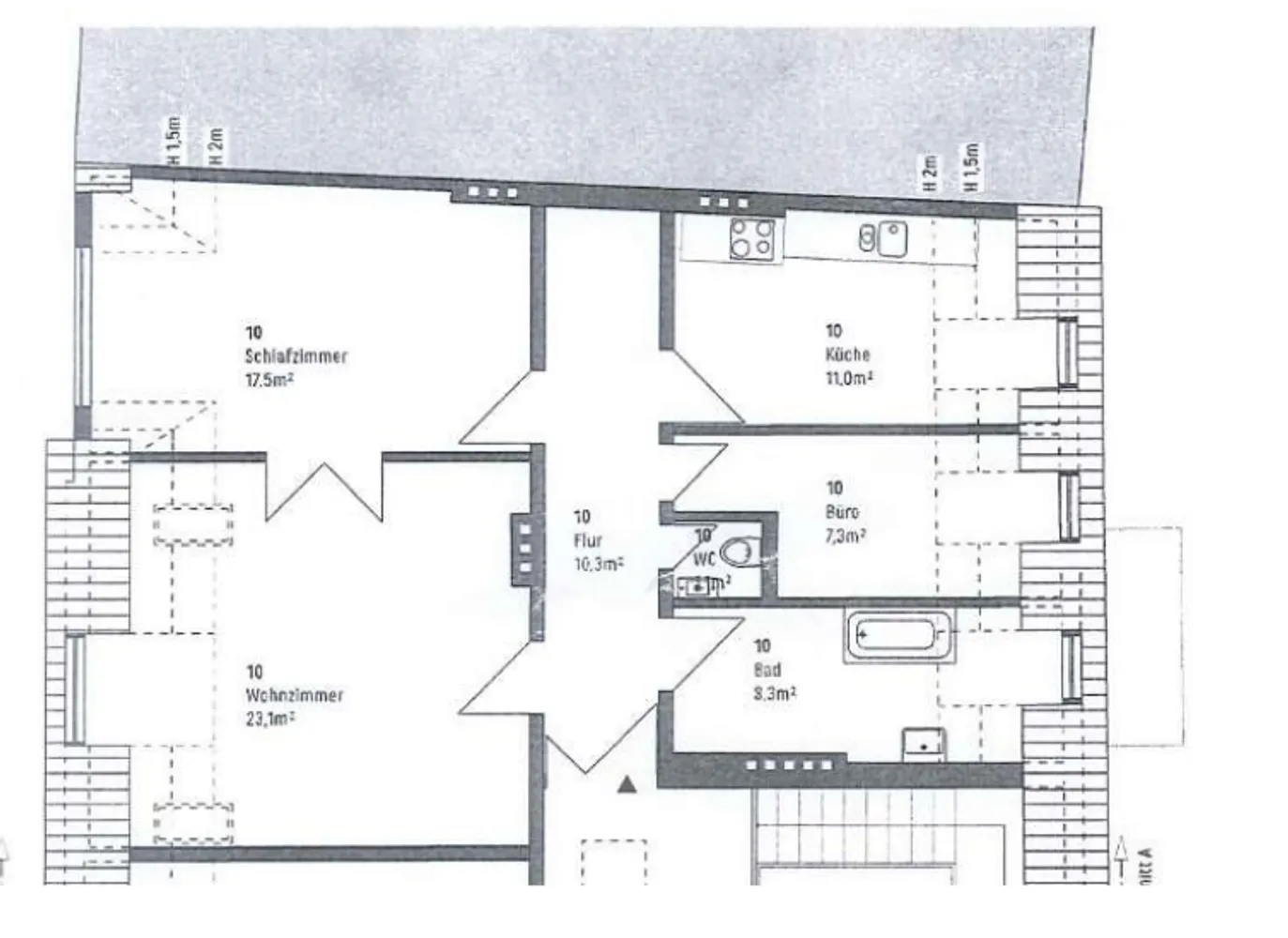 3 Zimmer Wohnung mit 80 m² in Wiesbaden – Bild 3