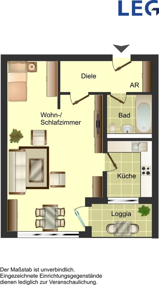 2 Zimmer Wohnung mit 49 m² in Bielefeld – Bild 2