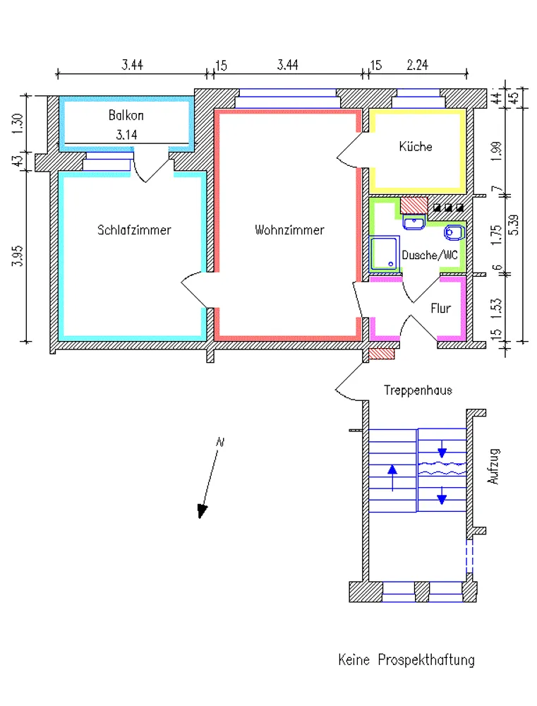 2 Zimmer Wohnung mit 46 m² in Chemnitz – Bild 3