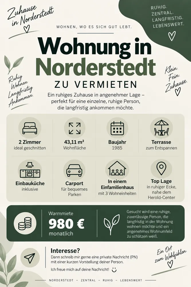 2 Zimmer Wohnung mit 43 m² in Norderstedt – Bild 8