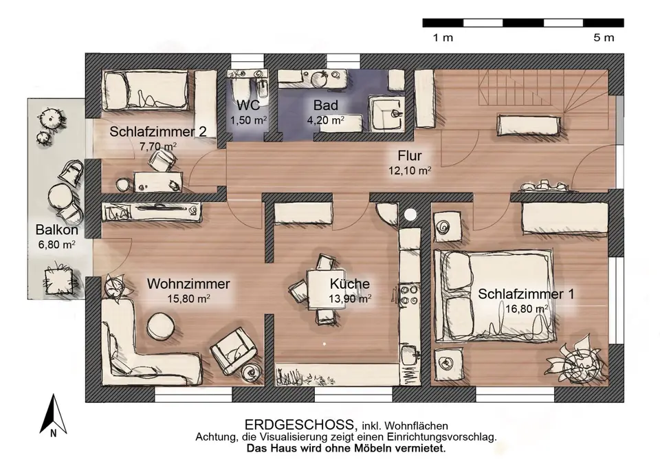 4 Zimmer Haus mit 97 m² in Neu-Ulm – Bild 4